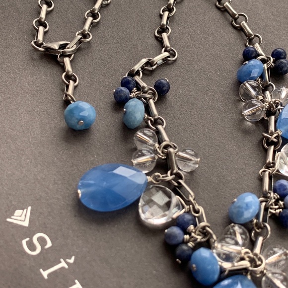 EXTREMELY RARE SILPADA Blue Quartz 925 Necklace - Picture 3 of 8